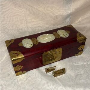 Antique Chinese Jewelry Box & Lock
